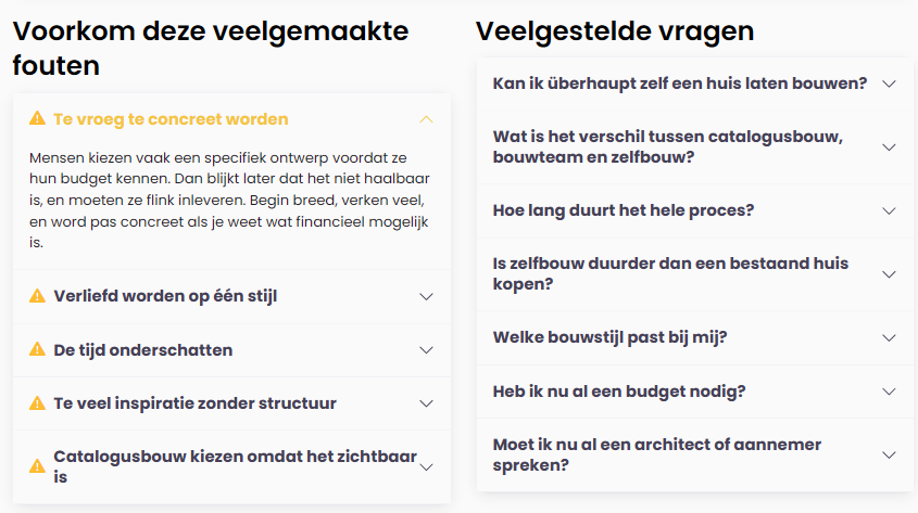 Voorbeeld interface Mijn Bouwplan - Veelgestelde vragen en veelvoorkomende fouten