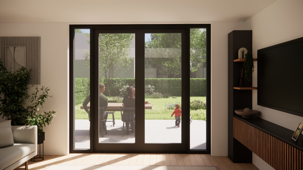 Afbeelding van Moderne jaren 30 woning met zadeldak, erker en gegolfde dakpannen - bd3d00dd-7190-41c1-9058-5ba64814fe1f