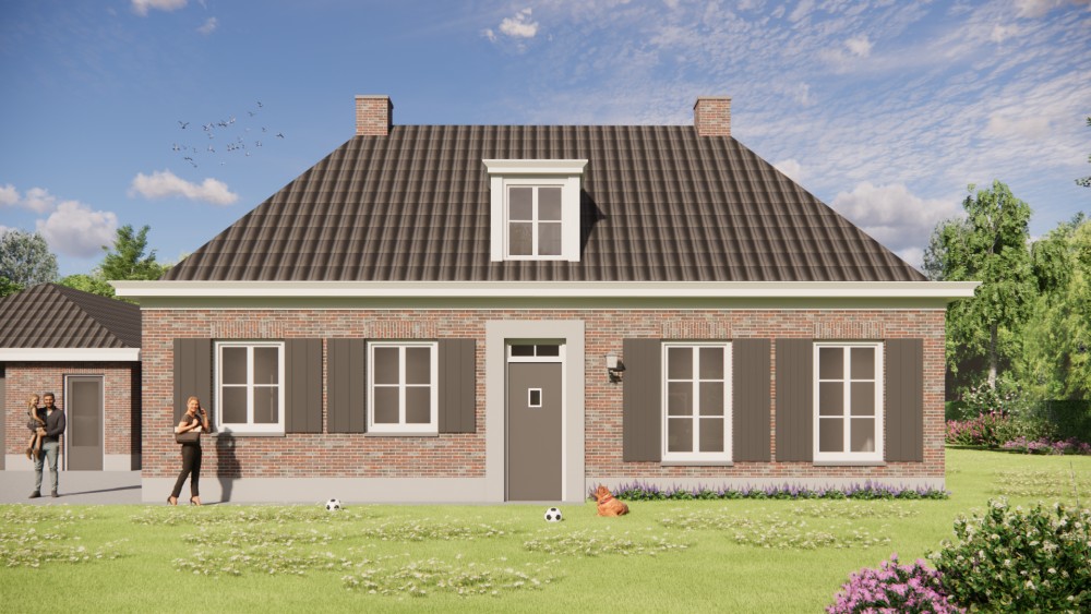 Afbeelding van Traditionele notariswoning met metselwerkgevels, luiken en schilddak - 6d869b2e-d632-485a-bdf9-5f0d60d94e49