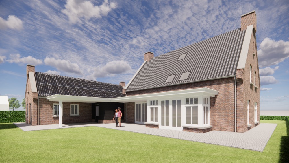 Afbeelding van Notariswoning met metselwerk gevels, gegolfde dakpannen en klassieke erker - 123d015a-f377-4df1-aaa8-e46de67690f7