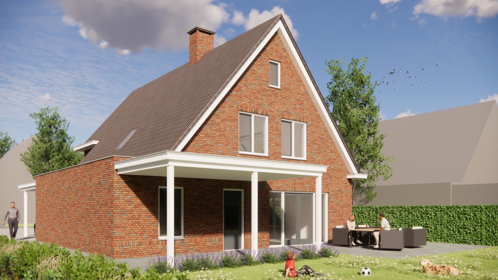 Afbeelding van Jaren 30 woning met zadeldak, metselwerk en gegolfde dakpannen - 03609902-a8f2-46d9-ba65-3a7a4ee8ed56