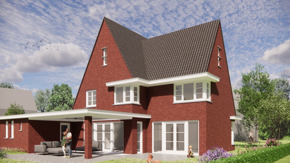 Afbeelding van Jaren 30 woning met metselwerk gevels, zadeldak en karakteristieke erker - 03fa2be3-c6e4-4a15-a785-3531b5b35b1a