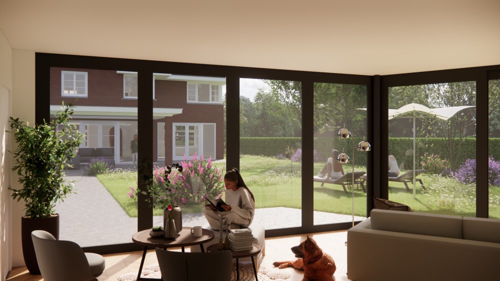 Afbeelding van Jaren 30 woning met metselwerk gevels, zadeldak en karakteristieke erker - 03fa2be3-c6e4-4a15-a785-3531b5b35b1a
