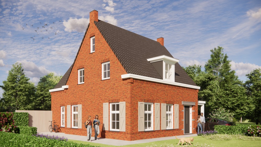 Afbeelding van Traditionele jaren 30-notariswoning met metselwerk, luiken en zadeldak - 99c112c2-769e-470e-8619-90ac28cd18c4