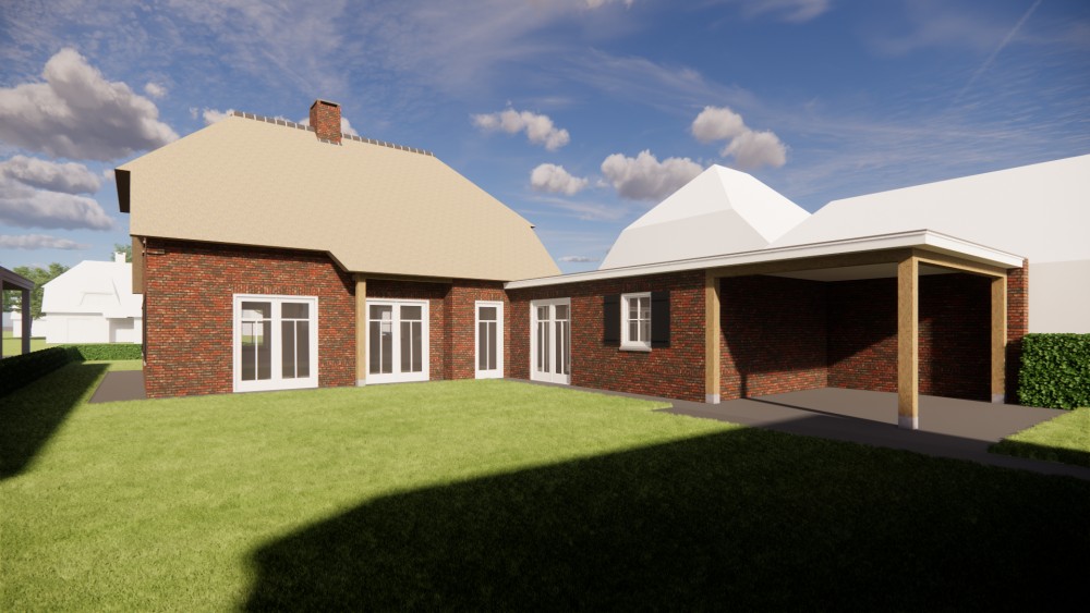 Afbeelding van Boerderijwoning met rieten wolfsdak, metselwerk gevels en klassieke luiken - 03196910-66e3-4ae4-b2a2-8c13292fc04f