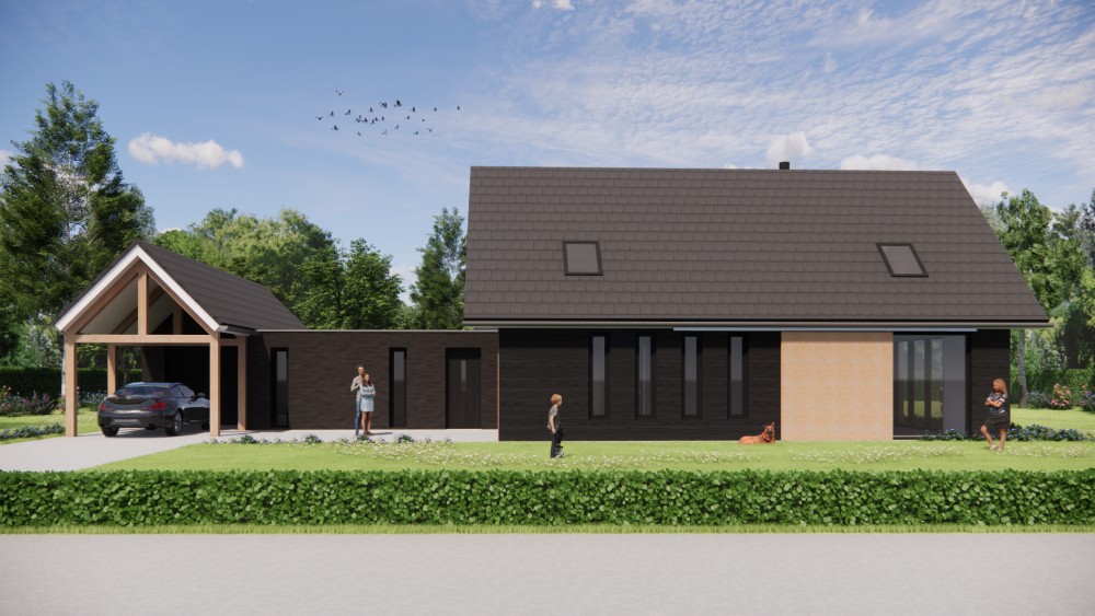 Afbeelding van Eigentijdse schuurwoning met houten gevel en royale dakoverstek - d84c0646-c563-41e6-b15d-cca5ca02a94b