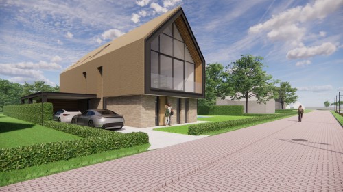 Afbeelding van Rietgedekt landhuis met stalen spanten en diepe dakoverstekken - 24eba8ef-bc5d-437b-b1c1-3866781007da