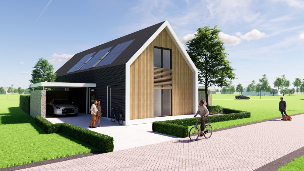 Afbeelding van Landelijke schuurwoning met natuurlijke materialen en heldere zichtlijnen - 57f359bc-8103-4969-a9fe-16167eba4164