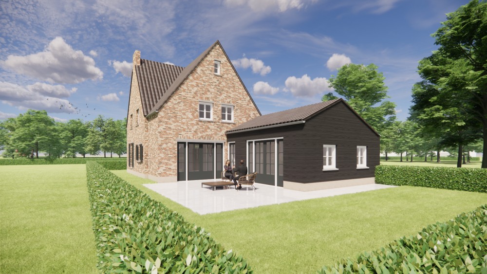 Afbeelding van Kempische woning in metselwerk met zadeldak en traditionele details - 6d832434-ddc7-4f52-b696-923924b2f131