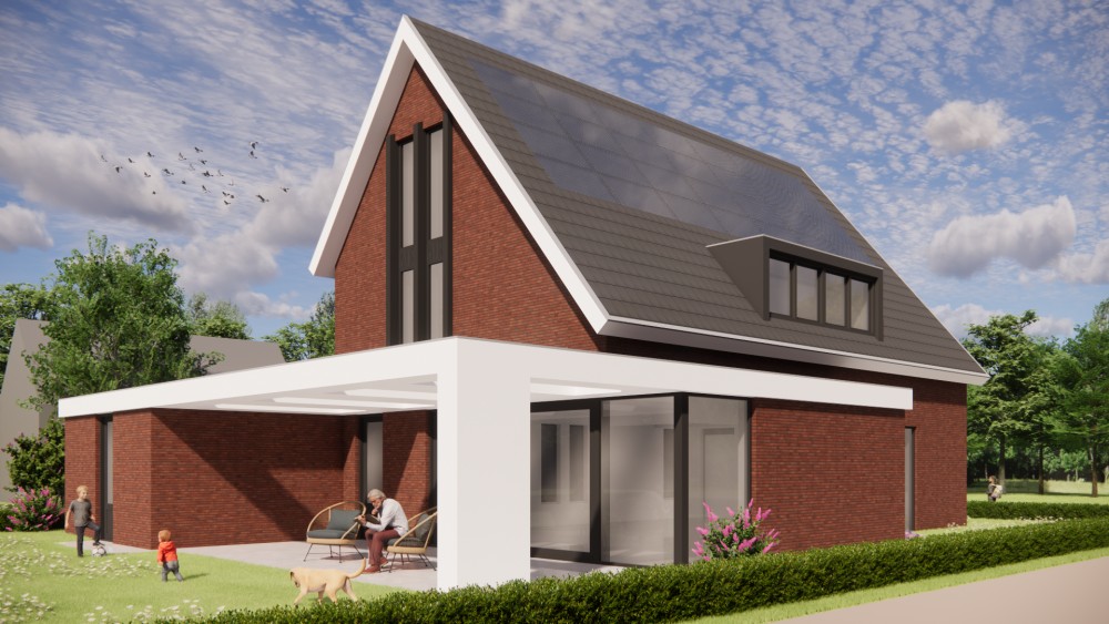 Afbeelding van Moderne gezinswoning met metselwerk, zadeldak en royale overkapping - b6609423-d3b0-4864-9f93-4a7840016a43