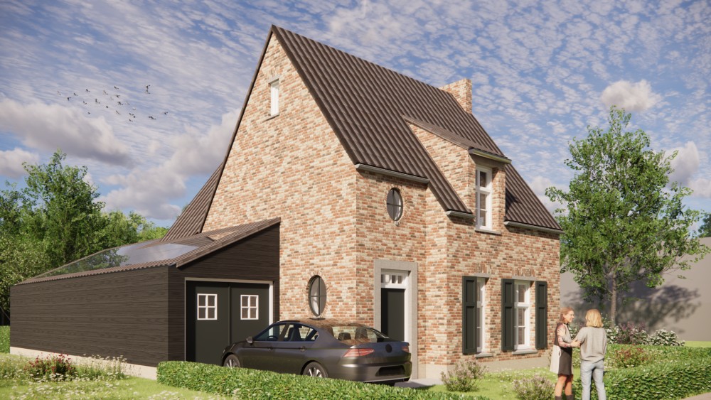 Afbeelding van Kempische woning in metselwerk met zadeldak en traditionele details - 6d832434-ddc7-4f52-b696-923924b2f131