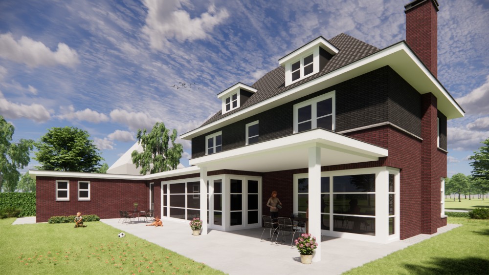 Afbeelding van Vrijstaande jaren 30 notariswoning met metselwerk gevel en schilddak met gegolfde dakpannen - 22cb31d9-9a91-4572-9ba0-3722e2bffae1