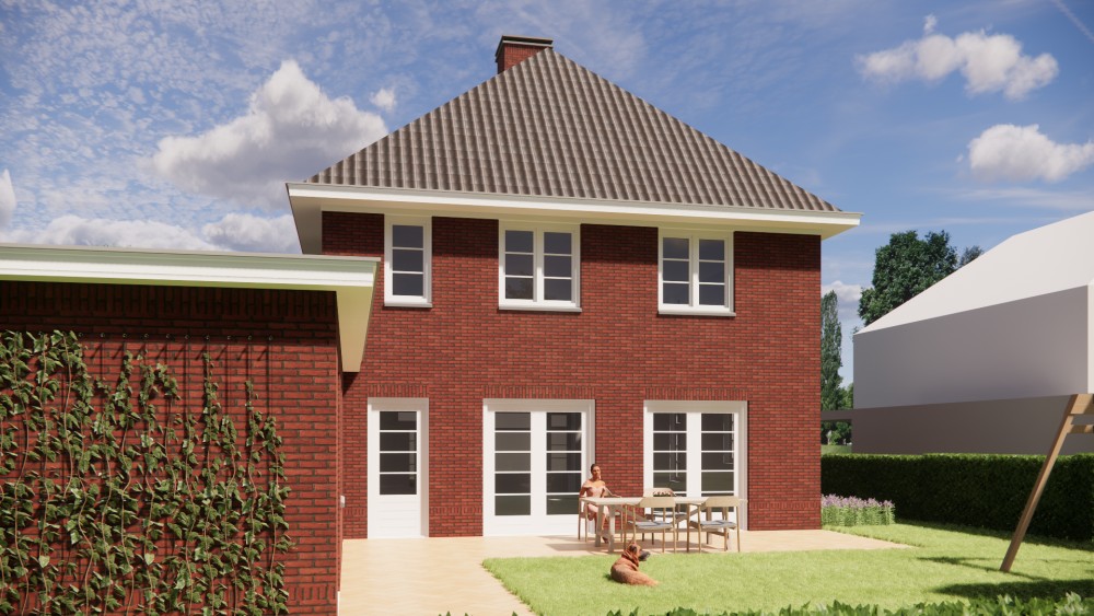 Afbeelding van Vrijstaande notariswoning met metselwerk gevels en klassiek schilddak - dc4e15f2-1668-488a-add1-a68fb86ef880