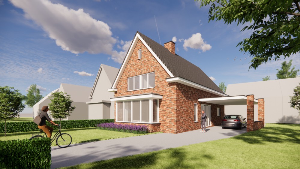 Afbeelding van Traditionele jaren 30 woning met metselwerk gevel, dakkapel en zadeldak met dakoverstek - 7123ce3c-c078-4ceb-928f-ae180534e416