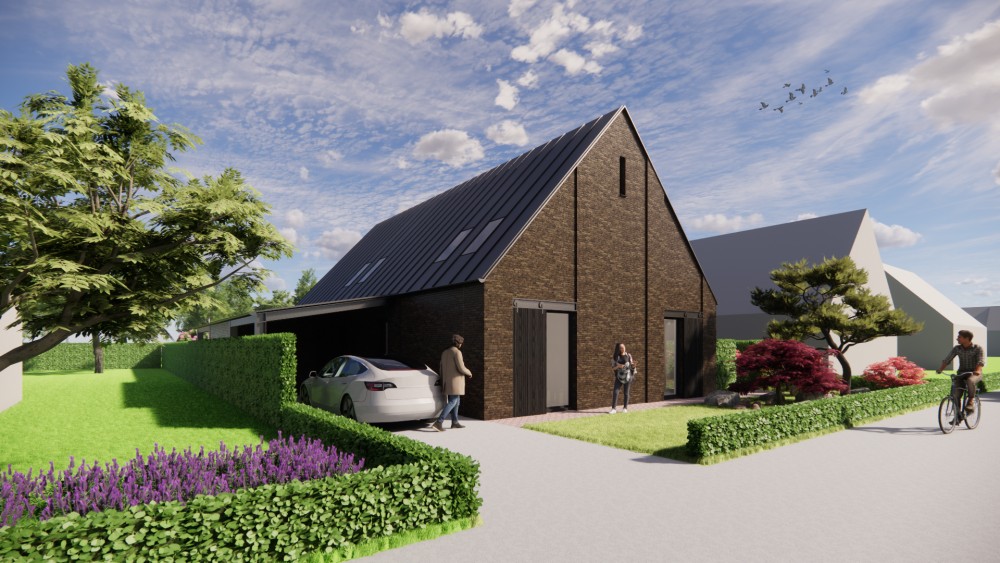 Afbeelding van Schuurwoning met stalen spant, metselwerk gevel en felsplaten zadeldak - ed00af26-52d5-47e5-a24d-400ec2104510