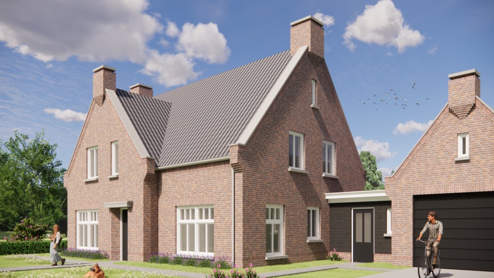 Afbeelding van Notariswoning met metselwerk gevels, gegolfde dakpannen en klassieke erker - 123d015a-f377-4df1-aaa8-e46de67690f7