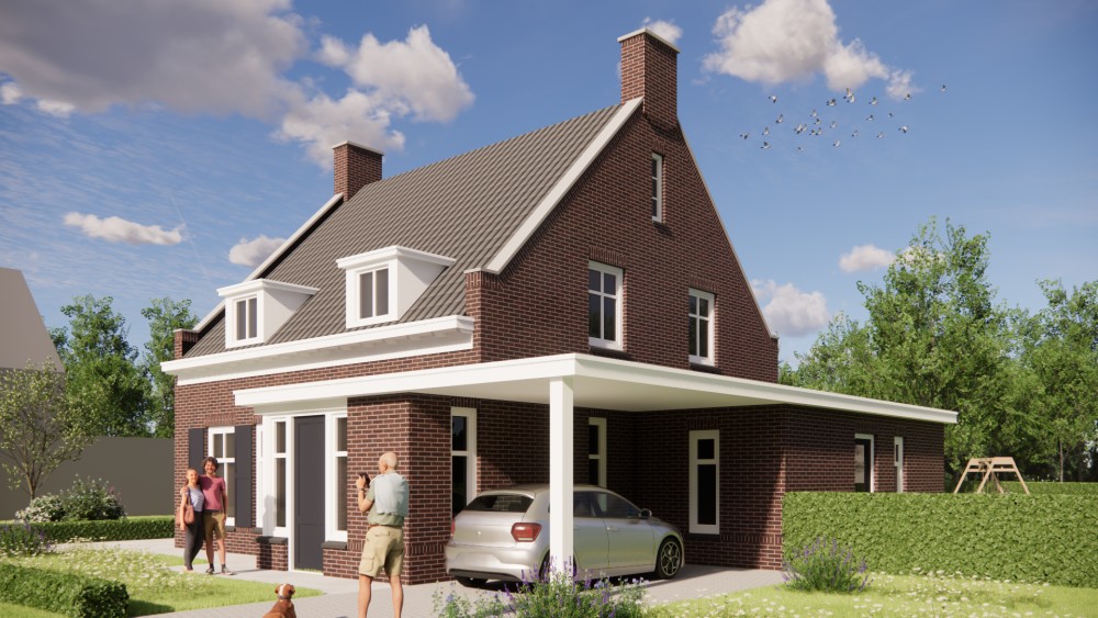 Afbeelding van Vrijstaande jaren 30 nieuwbouw met metselwerkgevel, zadeldak en dakkapel - 77993967-99bd-4c4d-8736-b3c3f0fd375a