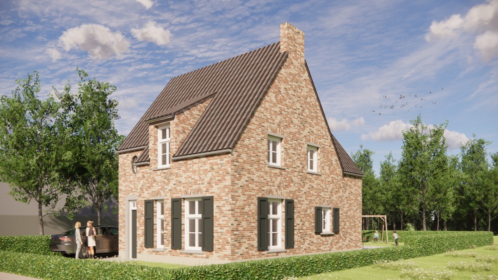 Afbeelding van Kempische woning in metselwerk met zadeldak en traditionele details - 6d832434-ddc7-4f52-b696-923924b2f131