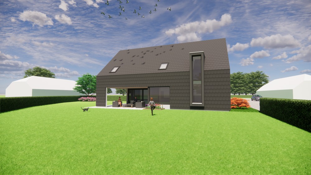 Afbeelding van Moderne schuurwoning met zadeldak en houten gevel - c59a9786-6cdd-4ce6-86d8-2a30abb739bb