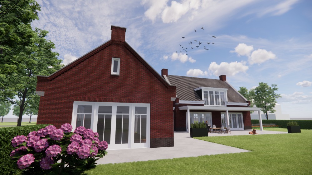 Afbeelding van Traditionele notariswoning met metselwerk gevels, zadeldak en erker - f0257648-9b95-4cf3-9e87-92b1ec533101