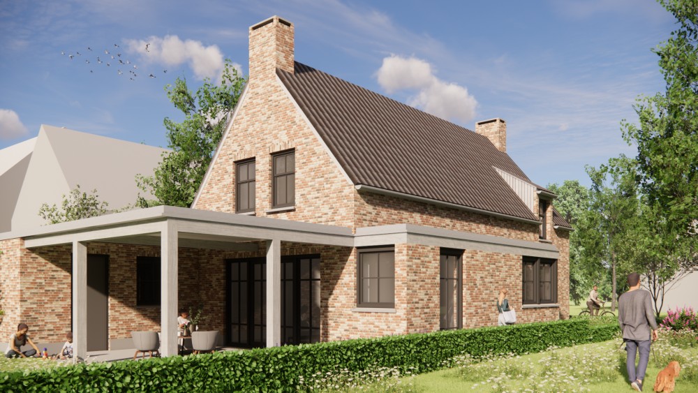 Afbeelding van Kempische woning met metselwerk gevels, gegolfde dakpannen en houten balken - ef1598ae-4e95-4dec-84c5-57b07440ce5e