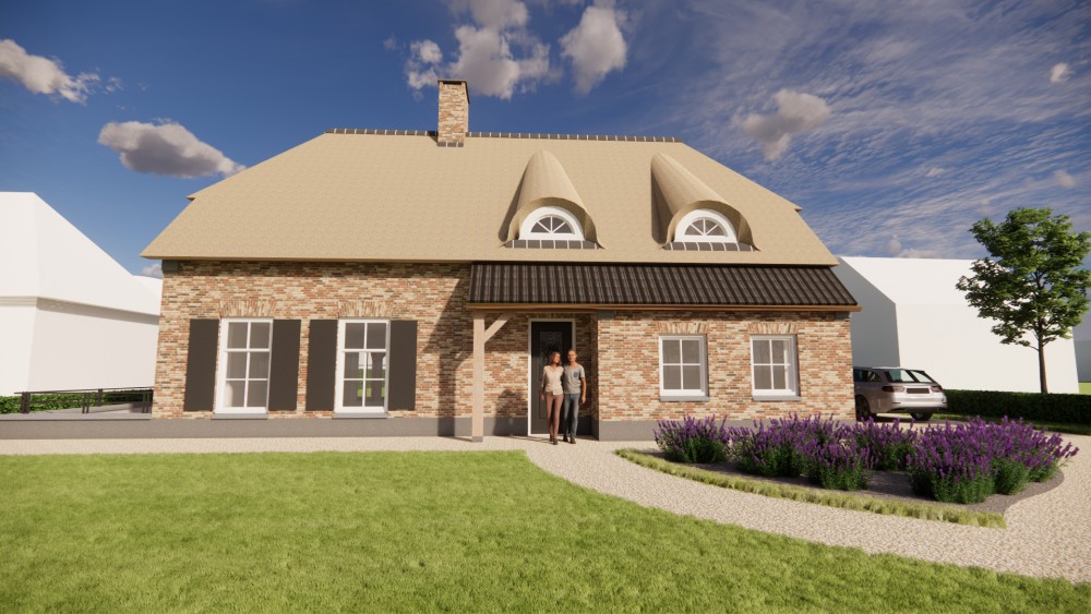 Afbeelding van Boerderijwoning met rieten wolfsdak en houten accenten - 4222a52c-2e5d-4844-bf5f-67b7faec35f7