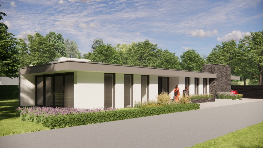 Afbeelding van Modern vrijstaand woonhuis met plat dak en pleisterwerk - 41aaedac-3de5-4b7b-a7a4-eb61f9ced3f9