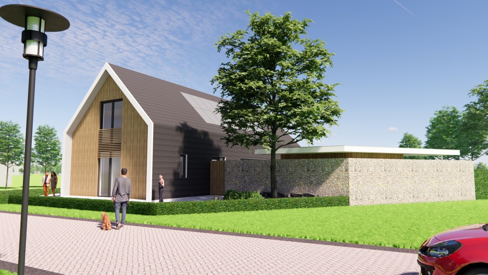 Afbeelding van Landelijke schuurwoning met natuurlijke materialen en heldere zichtlijnen - 57f359bc-8103-4969-a9fe-16167eba4164