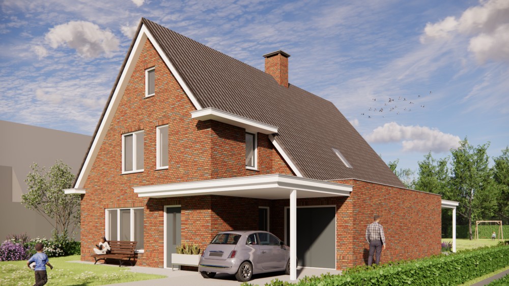 Afbeelding van Jaren 30 woning met zadeldak, metselwerk en gegolfde dakpannen - 03609902-a8f2-46d9-ba65-3a7a4ee8ed56
