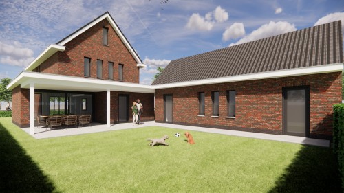 Afbeelding van Jaren 30 woning met risaliet, metselwerk en gegolfde dakpannen - b27c608e-c272-43a0-bd24-20394cc253b2