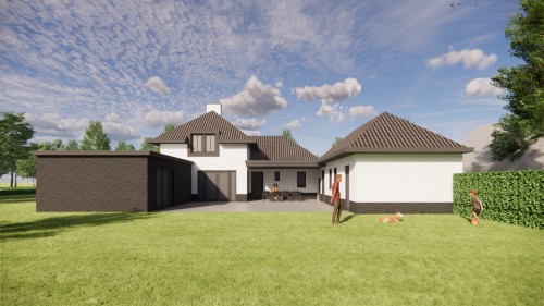 Project image Vrijstaande woning met schilddak, royale overstekken en houten gevelaccenten - ecd42699-d12b-433a-a1e7-2de208ff3b4a
