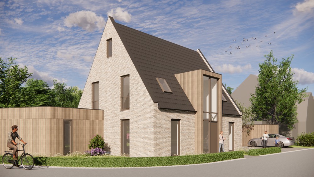Afbeelding van Moderne woning met zadeldak, metselwerk en dakkapel op drie bouwlagen - 1cee1b01-140b-4ae6-90c8-faa93a71061e