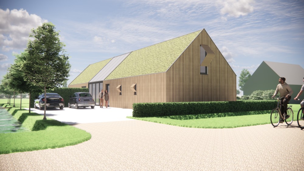 Afbeelding van Houten schuurwoning met groendak, luiken en doorlopende kozijnen - ec7d2fbd-5c1d-4248-b106-9b54d6a55e39