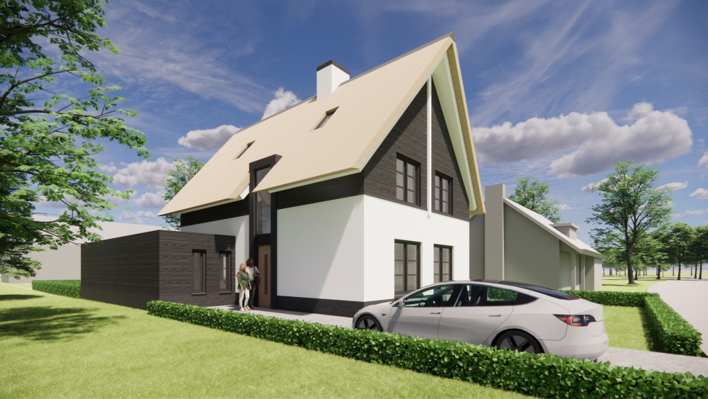 Afbeelding van Rietgedekt landhuis met wit pleisterwerk en houten accenten - 1ee08922-5d19-49ba-820d-d1f67b1f66e2