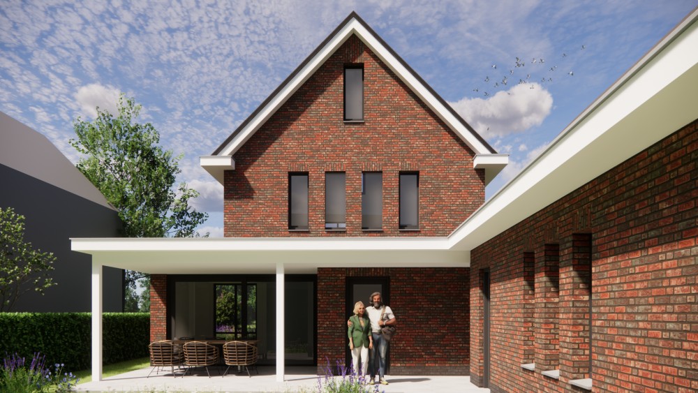 Afbeelding van Jaren 30 woning met risaliet, metselwerk en gegolfde dakpannen - b27c608e-c272-43a0-bd24-20394cc253b2