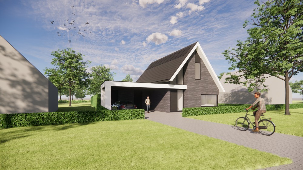 Afbeelding van Moderne woning met metselwerk gevel, hoekkozijn en overkapt terras - 51dabc86-17dd-4729-afab-9439e102186b