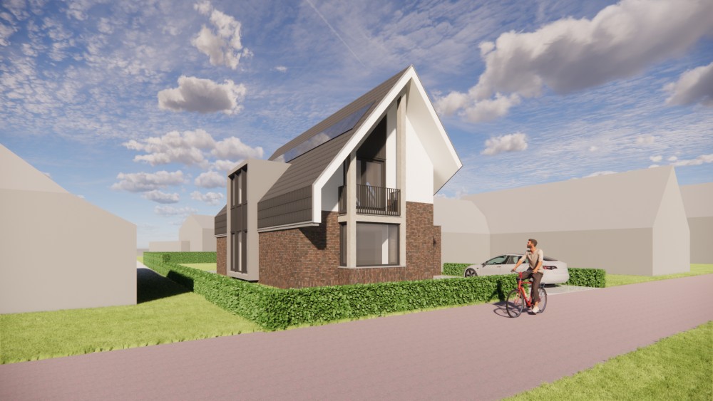 Afbeelding van Moderne gezinswoning met metselwerk gevels en strak zadeldak - 2f334f1d-6bbe-4dc0-96e9-4f10a5b3da4b