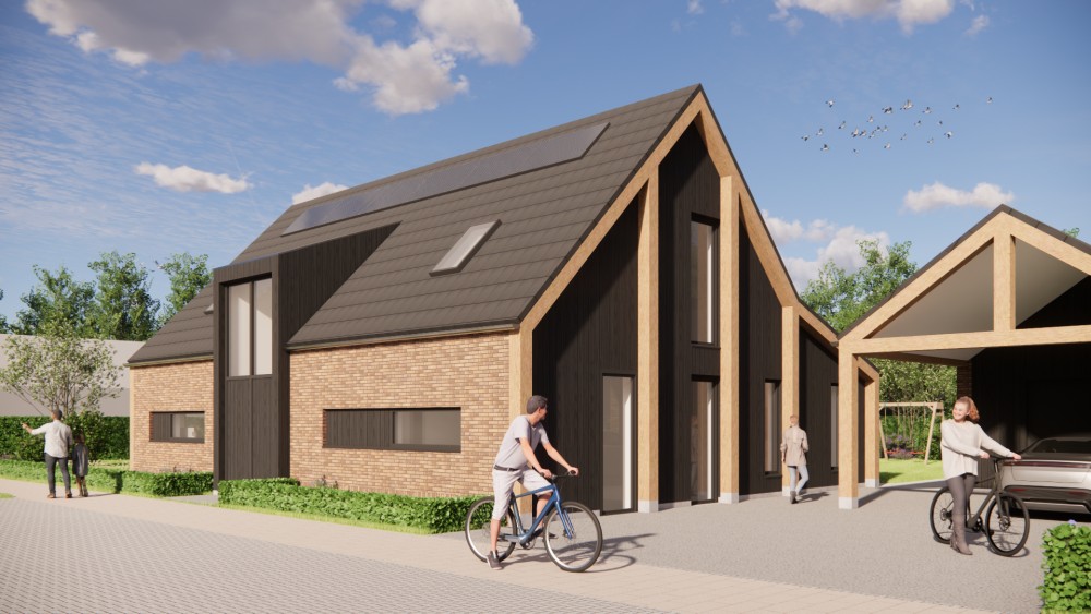Afbeelding van Schuurwoning met zadeldak, metselwerk en een risaliet als accent - 6e4c4072-acfc-43c1-8127-1eb76b7c5e16