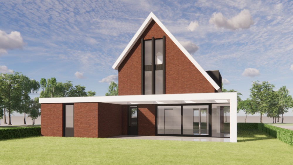 Afbeelding van Moderne gezinswoning met metselwerk, zadeldak en royale overkapping - b6609423-d3b0-4864-9f93-4a7840016a43