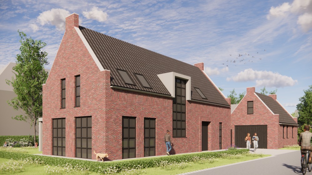 Afbeelding van Jaren '30 woning met zadeldak, metselwerk en vlakke dakpannen - 8d676d62-d6c8-493b-9c3a-9934eb87b8eb
