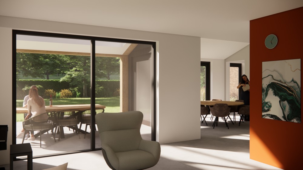 Afbeelding van Schuurwoning met zadeldak, metselwerk en een risaliet als accent - 6e4c4072-acfc-43c1-8127-1eb76b7c5e16