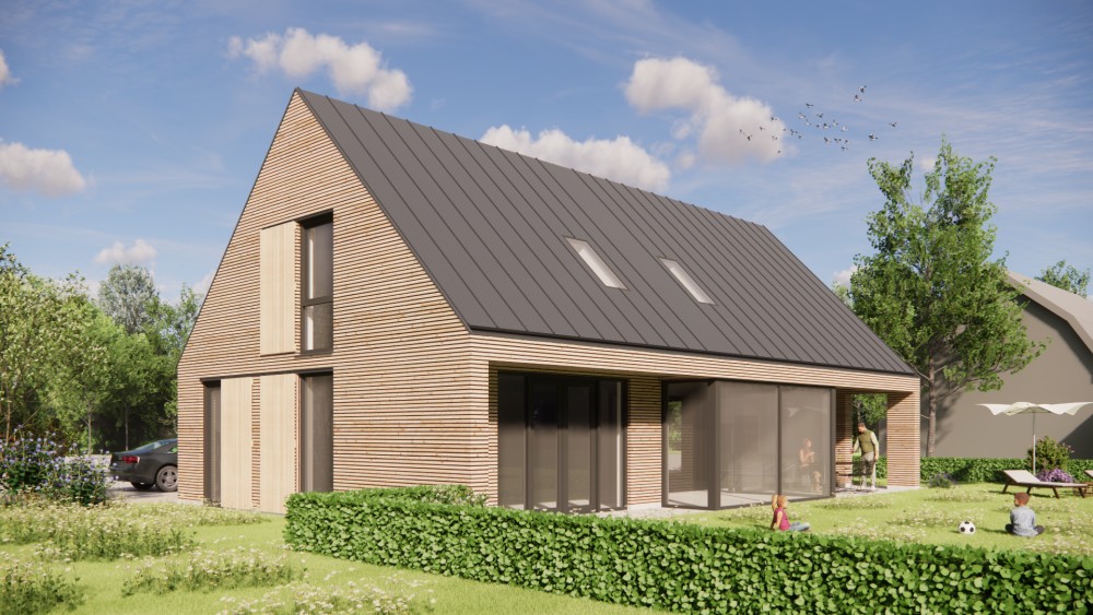 Afbeelding van Schuurwoning met houten gevel, metalen zadeldak en luiken - 365d31e0-8605-44dc-a400-b91a9904c44e