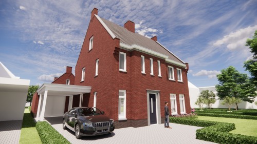 Afbeelding van Vrijstaande jaren 30 woning met metselwerk en zadeldak met gegolfde dakpannen - 08c89abd-c3b4-4d5a-a391-c847f8b9f764