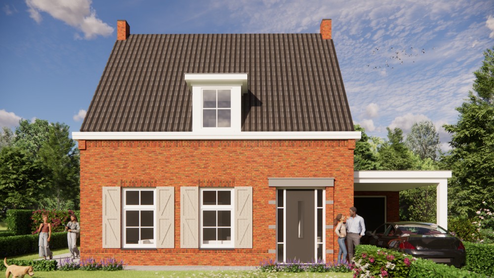 Afbeelding van Traditionele jaren 30-notariswoning met metselwerk, luiken en zadeldak - 99c112c2-769e-470e-8619-90ac28cd18c4