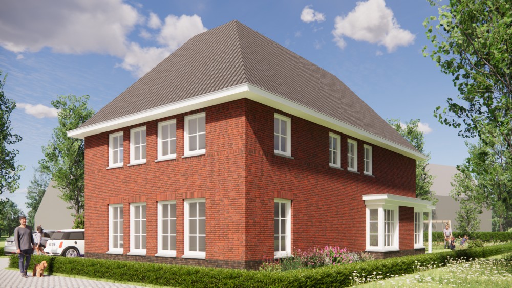 Afbeelding van Klassieke notariswoning met symmetrische gevel en gegolfde dakpannen - daff9fab-ae70-4193-80f8-14734e3cb7c8