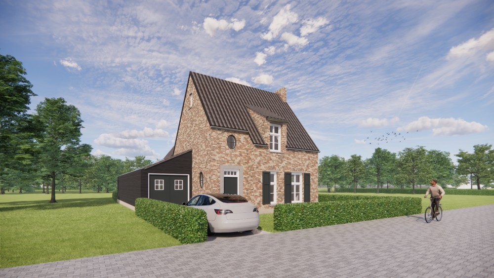 Afbeelding van Kempische woning in metselwerk met zadeldak en traditionele details - 6d832434-ddc7-4f52-b696-923924b2f131