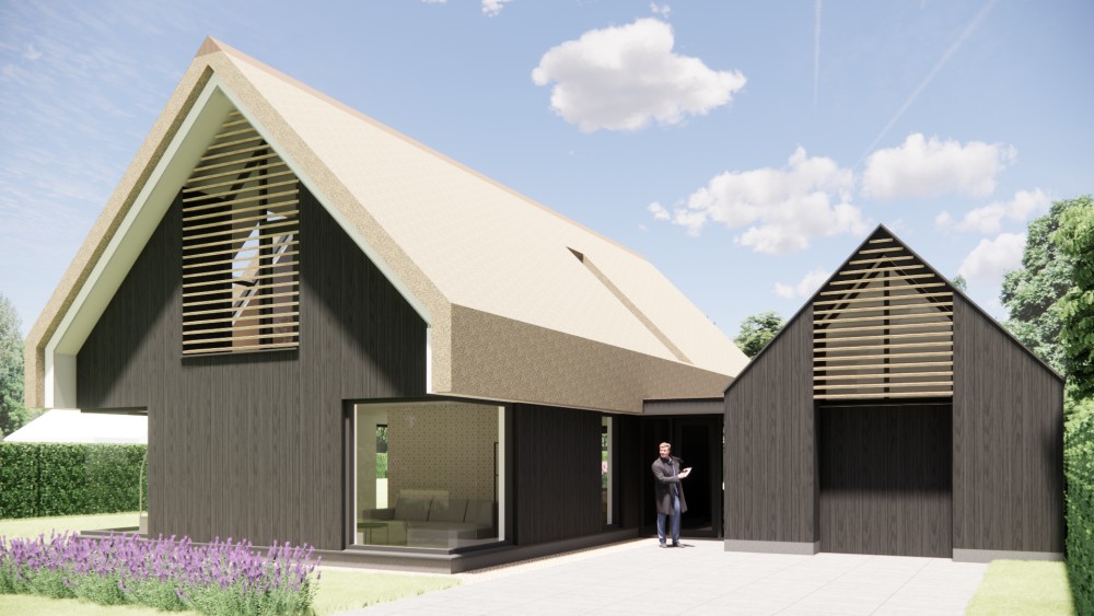 Afbeelding van Moderne zwarte houten schuurwoning met zadeldak - 145998ef-2093-45be-a036-3ad2c531addb