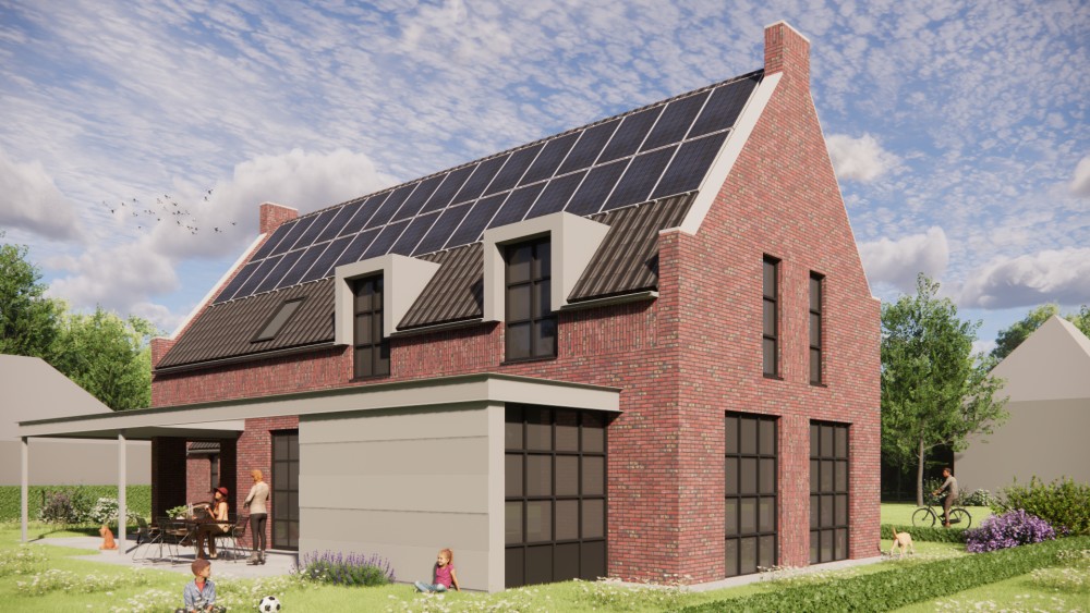 Afbeelding van Jaren '30 woning met zadeldak, metselwerk en vlakke dakpannen - 8d676d62-d6c8-493b-9c3a-9934eb87b8eb