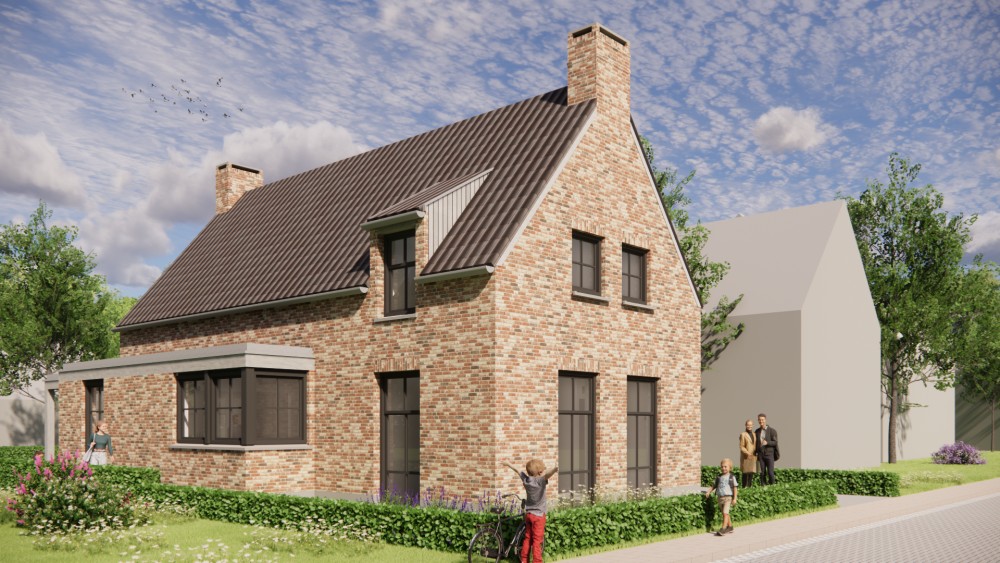 Afbeelding van Kempische woning met metselwerk gevels, gegolfde dakpannen en houten balken - ef1598ae-4e95-4dec-84c5-57b07440ce5e