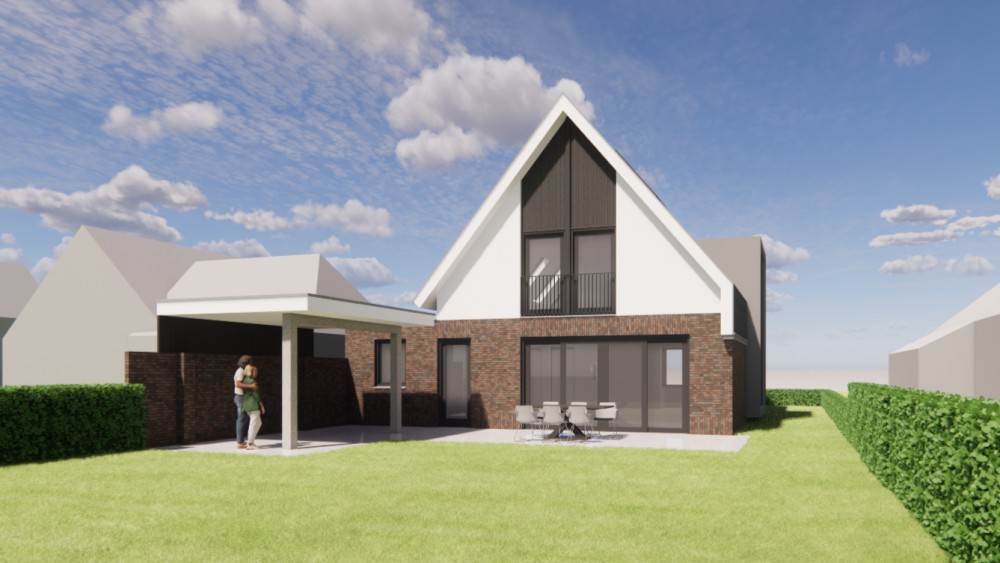 Afbeelding van Moderne gezinswoning met metselwerk gevels en strak zadeldak - 2f334f1d-6bbe-4dc0-96e9-4f10a5b3da4b